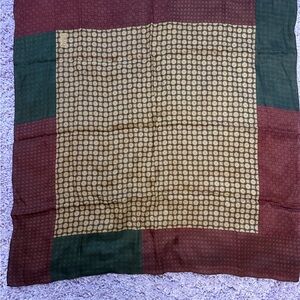 Echo Brown and Green Geometric Scarf